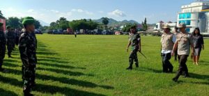 Dandim Pimpin Apel Siaga Bencana Dengan Microfon Macet