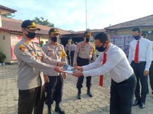 Seluruh Personil Polres Dompu Dapat Bantuan Masker