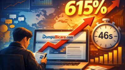 Pembaca Dompubicara.com Melonjak Tajam, Durasi Baca Tembus 615 Persen