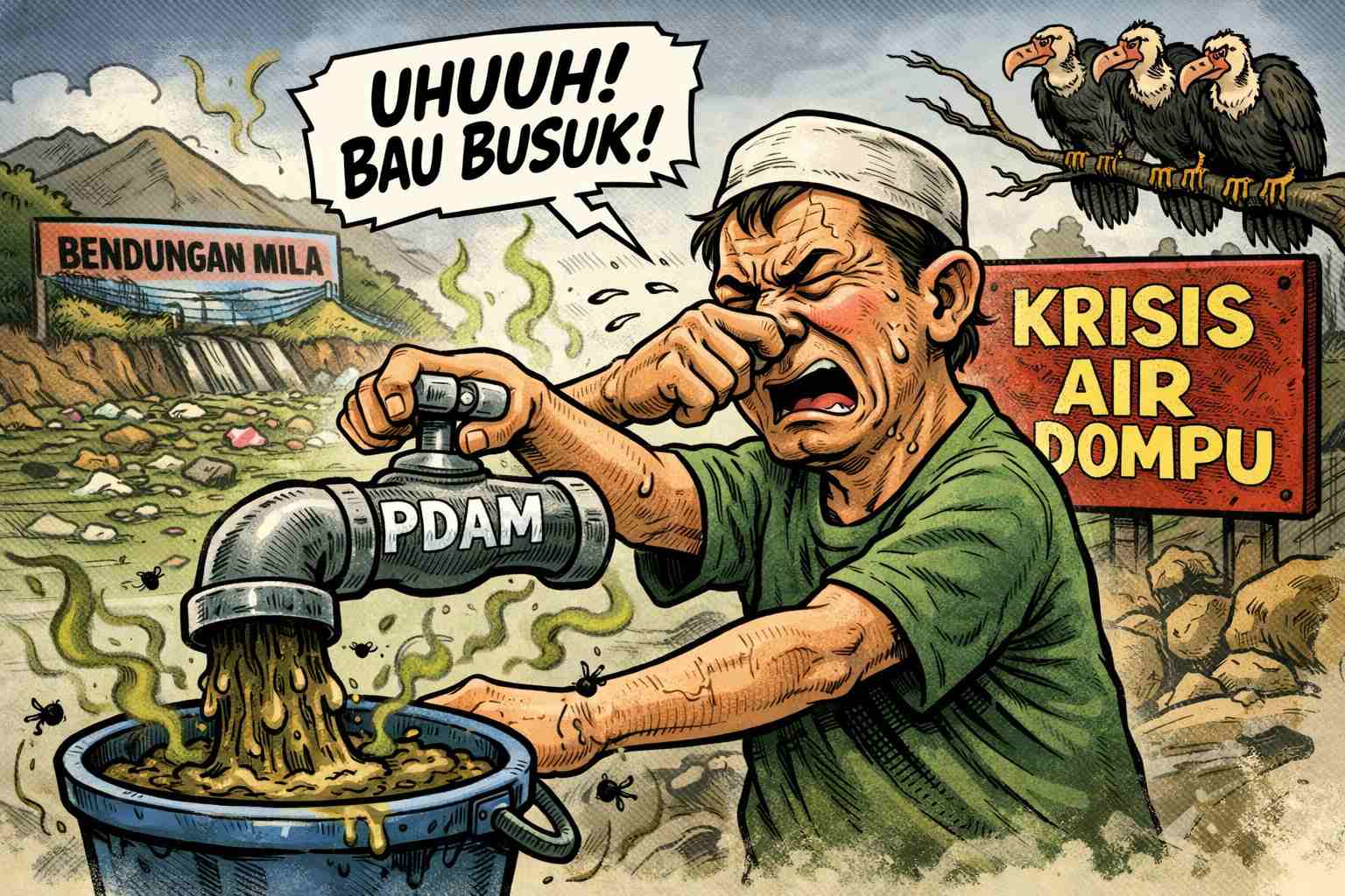 IPA PDAM Woja Menggunakan Air Baku Bendungan Mila Kotor dan Berbau