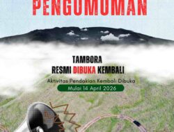 Gunung Tambora Kembali Dibuka untuk Pendakian, Pengunjung Dilarang Dekati Kawah