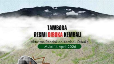 Gunung Tambora Sudah Dibuka