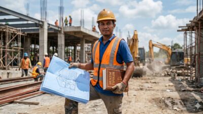 Kontraktor yang tengah berada di proyek