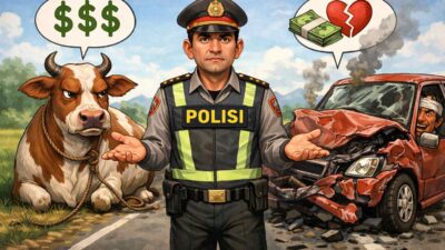 Mobil tabrak sapi, siapa yang bertanggung jawab