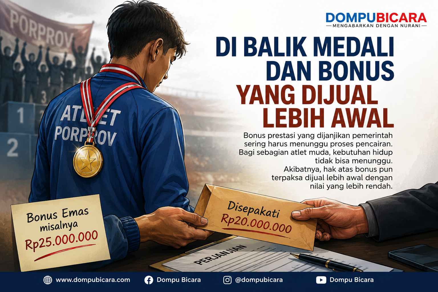 Kesulitan uang peraih medali jual bonus
