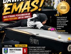 Dramatis! Nur Fitriana Persembahkan Emas Pertama Biliar untuk Dompu