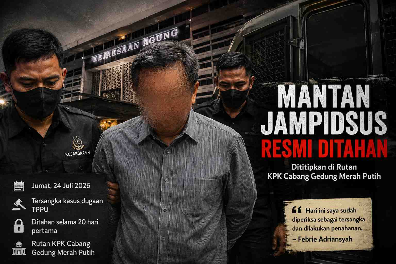 Febrie Ardiansyah Akhirnya di tahan